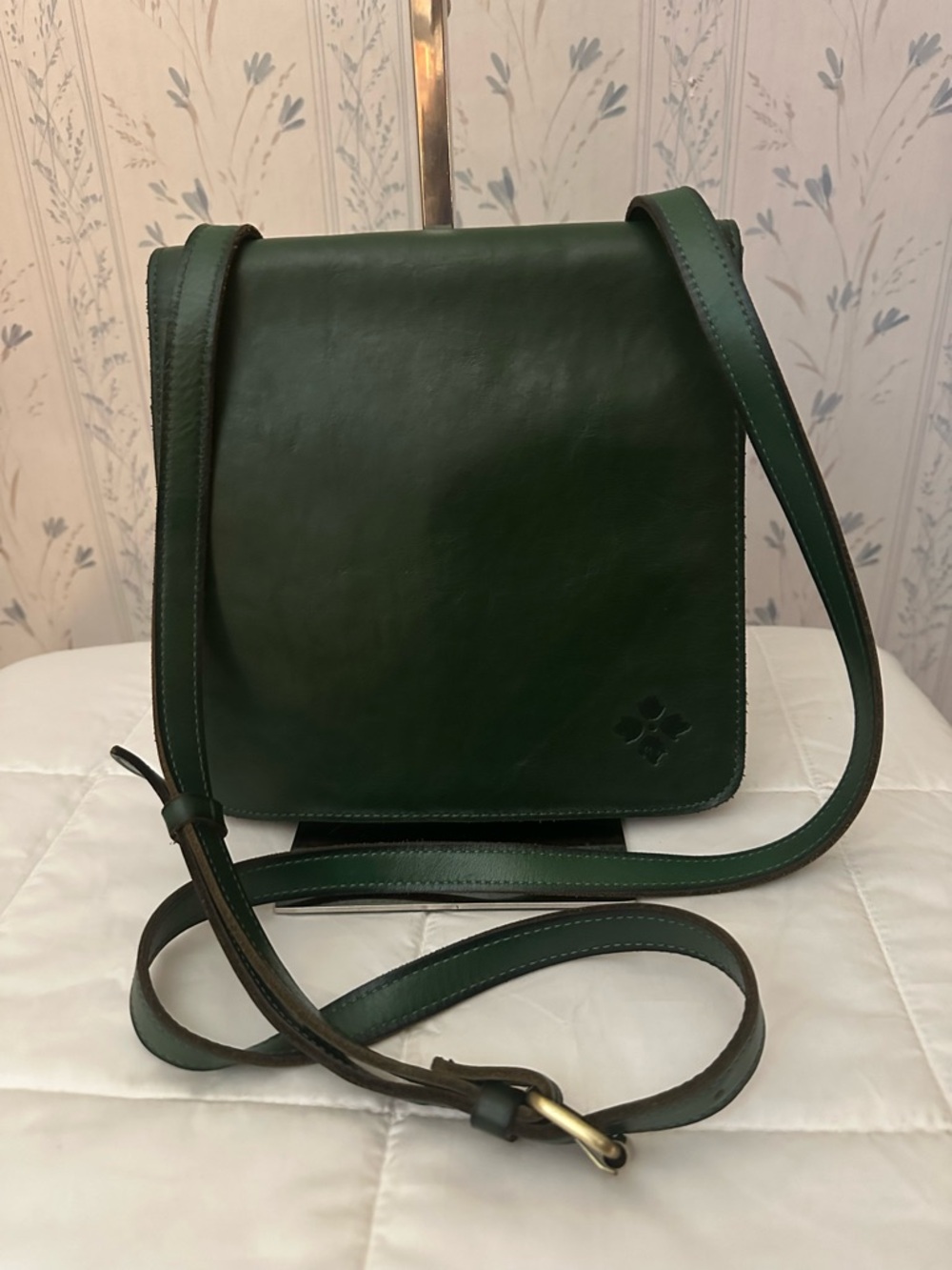 Patricia Nash Dark Green Leather Crossbody